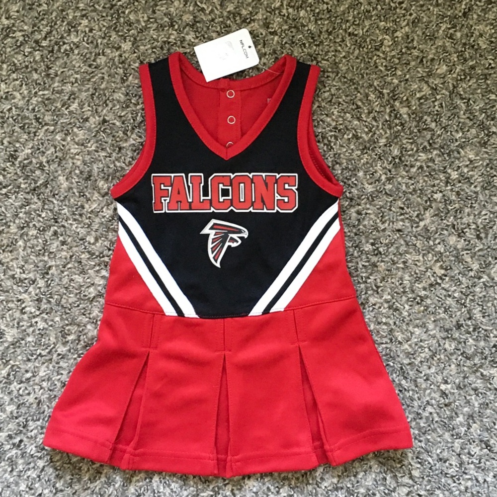 NWT Baby Falcons Red & Black Cheer Tank Dress 12 months